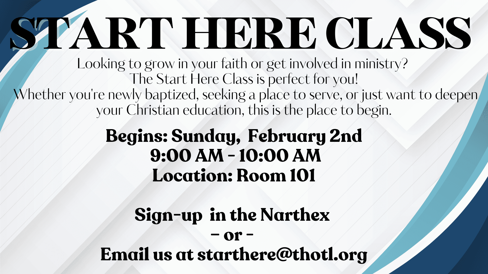 Start Here Start Here Class
